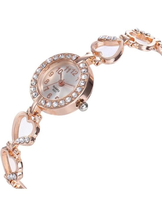 Elegant Women\'s Diamond Bracelet Watch - Stylish Hollow Stainless Steel Strap main image 6